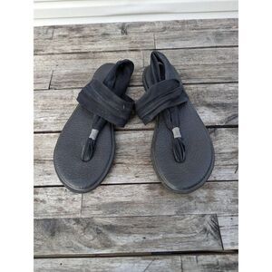 Sanuk‎ Yoga Sling Ella Sandals women's size 9 black strappy comfort